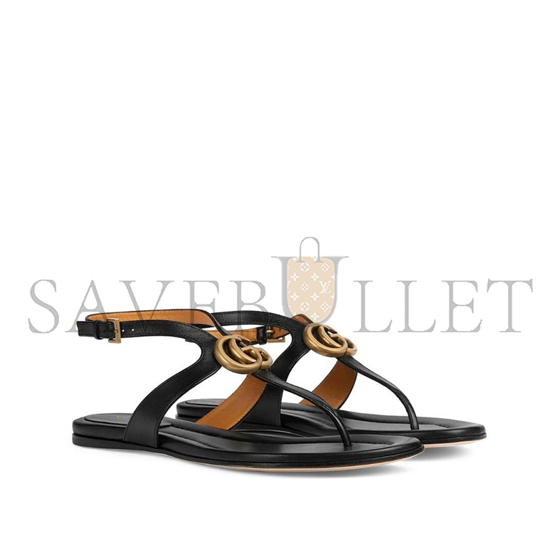 GUCCI MARMONT LEATHER SANDALS